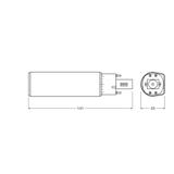 Lampa DULUX D E LED FR 18 ECG, AC mains 7W 830 G24q-2