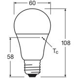Lampa LED STAR+ CL A RGBWFR 60 dimmable via remote control 9,7W 827 E27