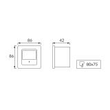 Oprawa wbudowywana SMD LED DIAMOND LED 2W WHITE 03168 IDEUS