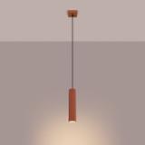 Sollux Lampa wisząca KARBON 1 ochra czerwona SL.1630