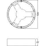 Ramka do oprawy DOWNLIGHT IP44 DN 190 WT