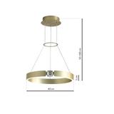 lampa wisząca LED Sirius 26W 1300lm 4000K złota ML6186 Milagro