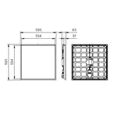 Panel LED Coreline RC132V G6 UGR19 38/26W 3100/3600/4300lm IP20/44 4000K barwa neutralna ściemnialna 9,11402E+11 PHILIPS