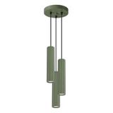 Sollux Lampa wisząca KARBON 3P zielona oliwka SL.1614
