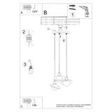 Lampa wisząca HYPERION 3P biały