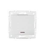 LOGI Łącznik jednobiegunowy z LED śrubowy 10AX 250V biały 021110102 25078 KANLUX