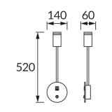 Oprawa dekoracyjna ZULA WLL USB GU10 czarny 04815 IDEUS