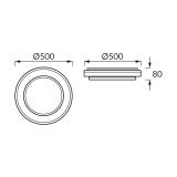 Plafon GLORIA LED C 48W 50cm + pilot 03727 IDEUS