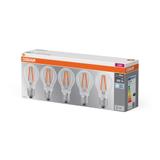 Żarówka LED x5 A60 E27 6.5W = 60W 806lm 4000K Neutralna 300° Filament BASE Osram