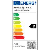 OPRAWA ULICZNO-PARKINGOWA LED ''JASPER'' 50W 230V SZARA 5500lm 6000K S-C82-JAS1-050DG-6K BEMKO