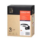 HOWLIT LED 20W, oprawa ogrodowa z czujnikiem ruchu, 1800lm, IP65, 4000K, czarna AD-OP-6205BLPMR4 ORNO