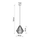 Sollux Lampa wisząca DEMI czarna SL.0298
