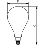 Żarówka LED ściemnialna 7W=40W 470lm 1800K LED classic-giant 40W E27 A160 GOLD 9,29003E+11 PHILIPS