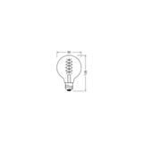 Lampa LED Vintage 1906 GOLD 95 dim 7W/822 230V szkło przezroczyste E27