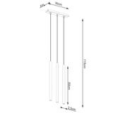 Sollux Lampa wisząca PASTELO 3L złota SL.1171