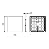 Oprawa wstropowa Panel LED 38W 3400lm 4000K RC065B LED34S/840 PSU W60L60 NOC LEDINAIRE produkt wycofany 9,11402E+11 PHILIPS