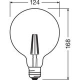 Lampa LED Vintage 1906 dim CL GLOBE125 Filament szkło przezroczyste GOLD 55 dim 7W 825 E27