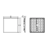 Panel LED Ledinaire RC065B G5 UGR19 28W 3400lm IP20/40 4000K barwa neutralna 34S/ 840 PSU W60L60 OC 9,11402E+11 PHILIPS