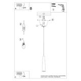 Lampa wisząca ELECTRA beton