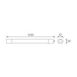 Ideus oprawa liniowa LED Frodo 18W 3810lm 6500K IP65 121cm 03917 IDEUS
