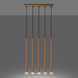Sollux Lampa wisząca PASTELO 5L złota SL.1173