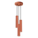 Sollux Lampa wisząca KARBON 3P ochra czerwona SL.1633