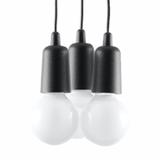 Sollux Lampa wisząca DIEGO 3 czarna SL.0573