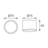 Oprawa sufitowa SMD LED ROLEN LED 3W BLACK 4000K 03779 IDEUS