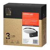 ASPEN LED 15W, oprawa ogrodowa z czujnikiem ruchu PIR, 1300lm, IP65, 4000K, czarna AD-OP-6604BLPMR4 ORNO