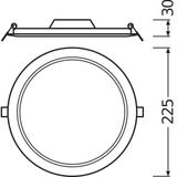 Oprawa DOWNLIGHT SLIM DN210 18W 4000K WT IP20