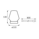Lampka stołowa LED ABI LED CRYSTAL przezroczysta ciepła/zimna biel 04403 IDEUS