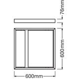 Ramka o wysokości 75mm do montażu powierzchniowego PANEL 600 SURFACE MOUNT KIT H75