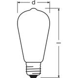 Lampa LED, klasyczny kształt bańki Edison 4W 827 230V plastik E27