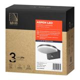 ASPEN LED 15W oprawa ogrodowa z czujnikiem ruchu PIR 1300lm IP65 4000K szara AD-OP-6604GLPMR4 ORNO