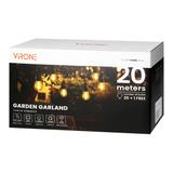 Girlanda oświetleniowa - 1 sznur 20 m (20 opraw) + 20 żarówek LED 1W E27, 3000K + 1 żarówka gratis LG-3/20M/E27/3 ORNO
