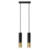 Sollux Lampa wisząca LOOPEZ 2 czarny/złoty SL.0953