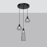 Sollux Lampa wisząca SUBA 3P czarna SL.1166