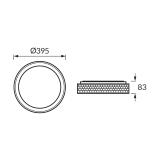 Plafon LED ozdobny czarny RATAN 24W 40cm zmienna barwa 04789 IDEUS
