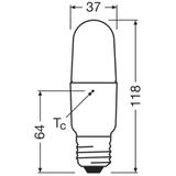 Lampa LED STAR CL STICK FR 60 non-dim 8W 840 E27