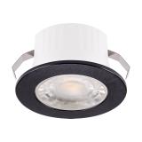 Ideus łazienkowe oczko stropowe LED Fin C 3W 245lm 4000K czarne IP44 03873 IDEUS