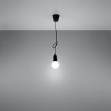 Sollux Lampa wisząca DIEGO 1 czarna SL.0572