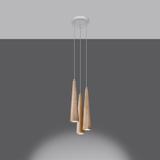 Sollux Lampa wisząca SULA 3P naturalne drewno SL.1101