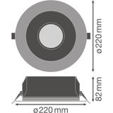 Oprawa DOWNLIGHT UGR19 DN195 PFM 21W 840 DALI WT