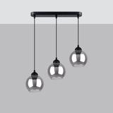 Sollux Lampa wisząca ALINO 3 czarna SL.1142