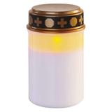 Znicz LED świeczka cmentarna LED biała 2x C czujnik zmierzchu IP44 timer DCCV21 EMOS