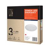 ZONDA LED EMERGENCY 12W/1,2W, plafon z czujnikiem ruchu, 800lm/80lm, IP20, 4000K, poliwęglan mleczny AD-PL-391WLPMR4 ORNO