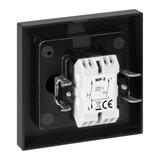 Łącznik podtynkowy świecznikowy z podświeleniem Malta, 10A, 250V, WP-2M/S, czarny mat FMS-101/P/B ORNO