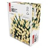Lampki choinkowe kulki 80 LED 8m ciepła biel IP44 timer D5AW02 EMOS