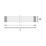 Oprawa DAMP PROOF 1200 2xLAMP HOUSING TH-KIT 5x2.5