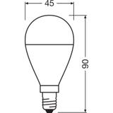 Żarówka LED x2 P45 Kulka E14 6.5W = 60W 806lm 3000K Ciepła 180° VALUE CLASSIC Osram